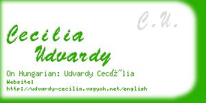 cecilia udvardy business card